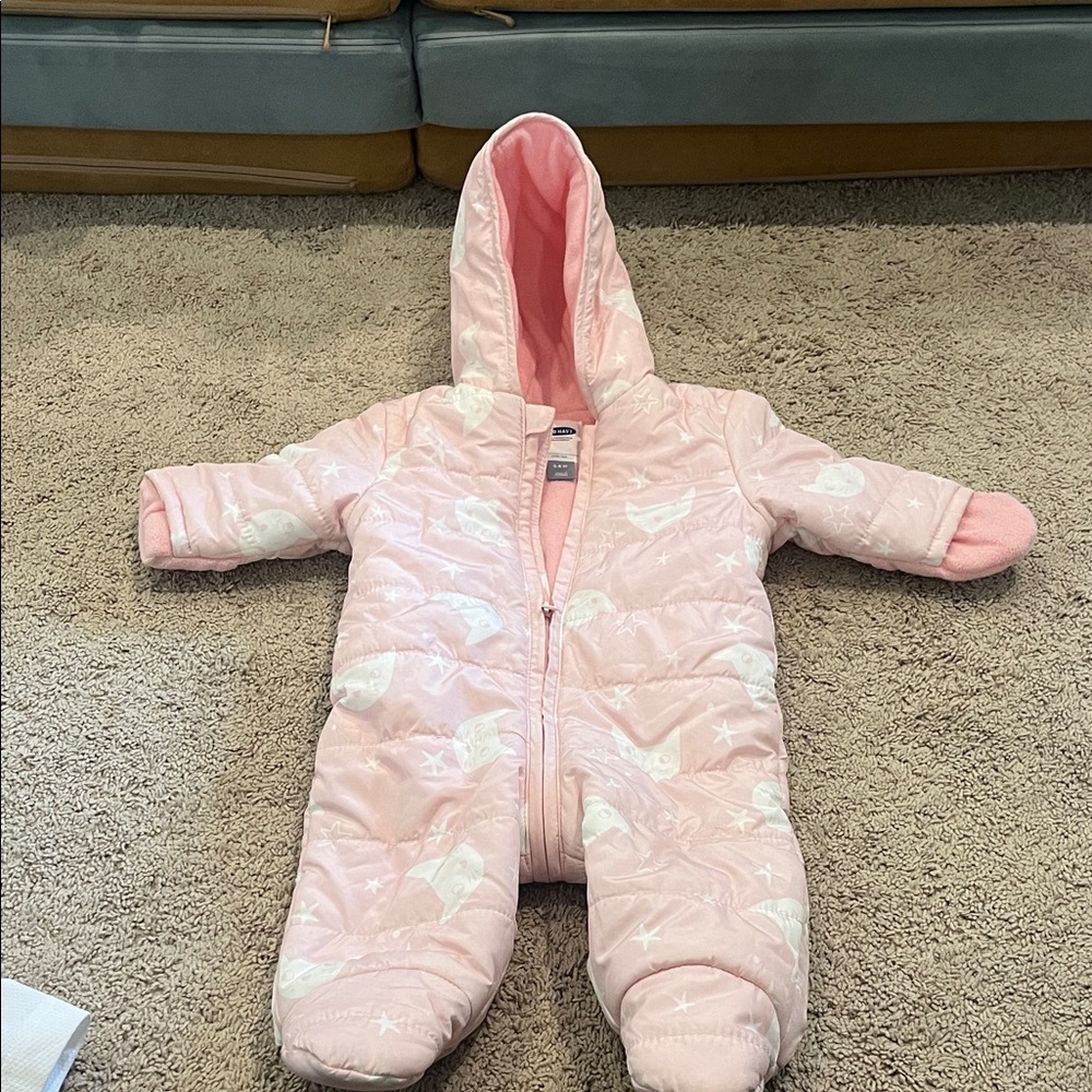 Old Navy Light Pink Baby Snowsuit